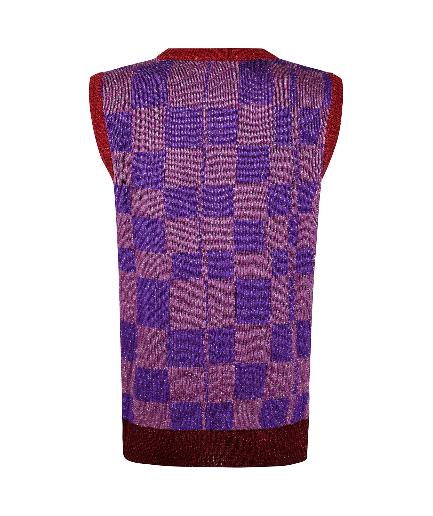 Pierre-louis Mascia Round-neck Knitted Vest In Purple