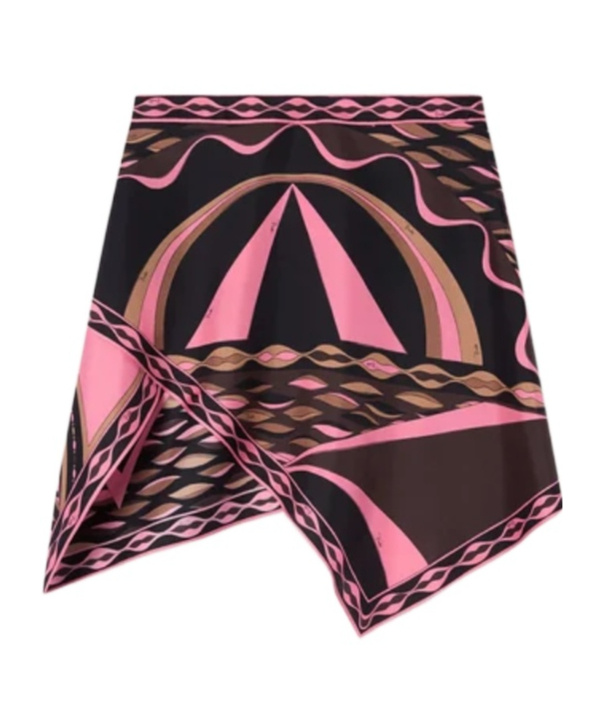 Pucci Dune Print Silk Scarf Skirt In Multi