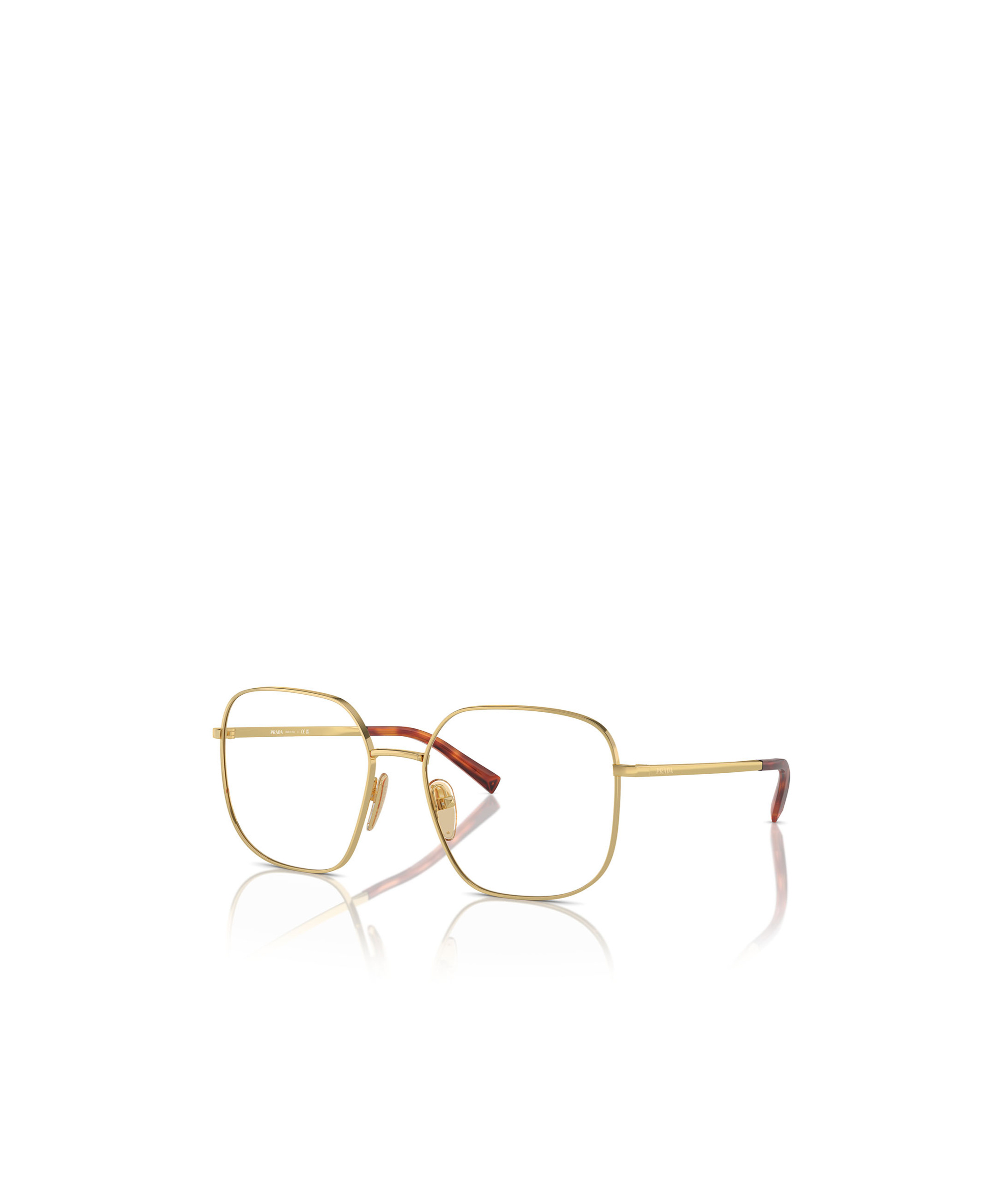Prada Womens Pra59v Square-frame Steel Sunglasses Pink In Nude