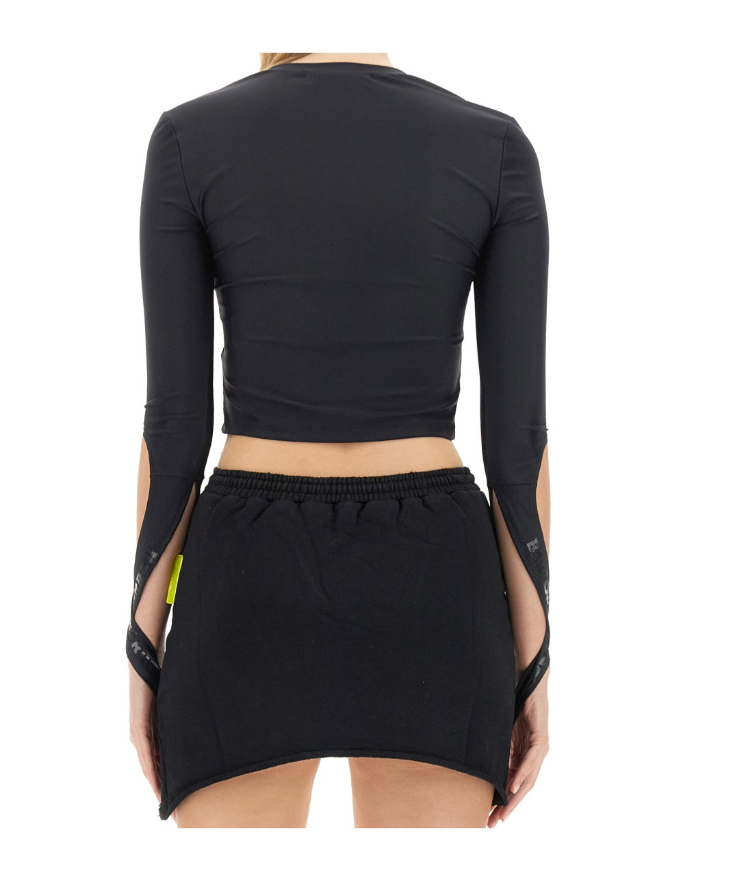 Barrow Technical Fabric Crop Top In Black