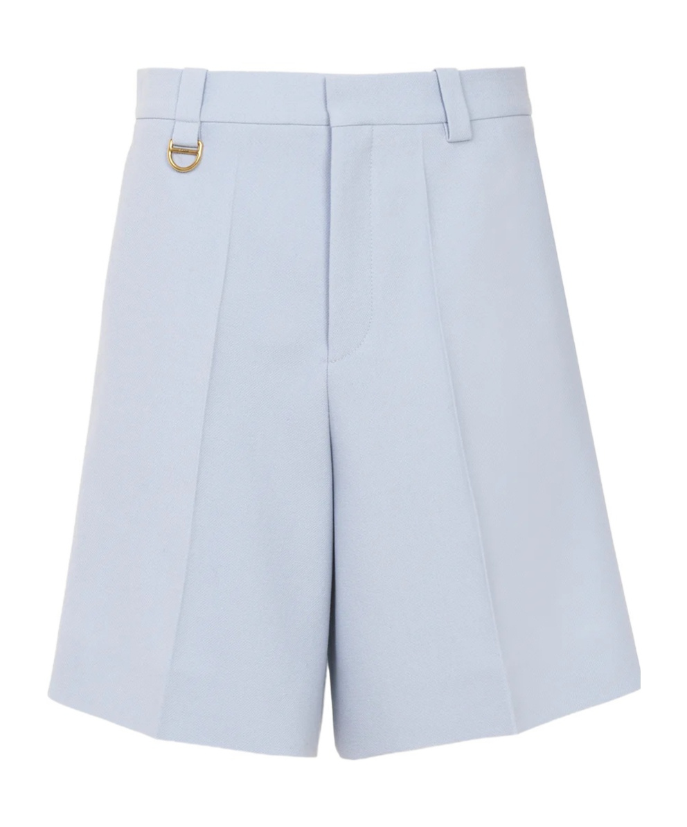 Chloé Refined Wool Blend Shorts In White