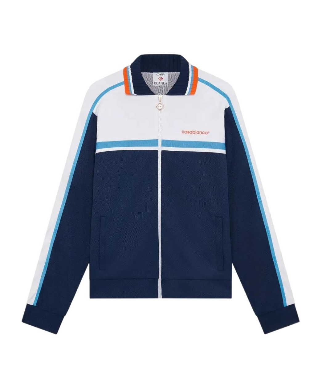 Casablanca Pique Truck Jacket In Blue