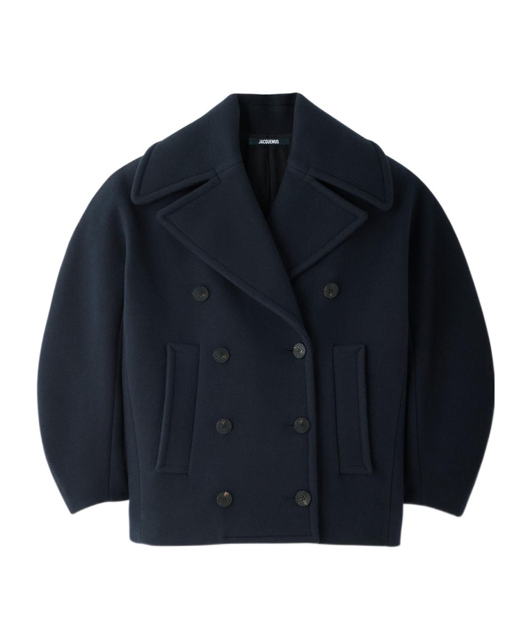 Jacquemus Long-sleeved Coat In Black
