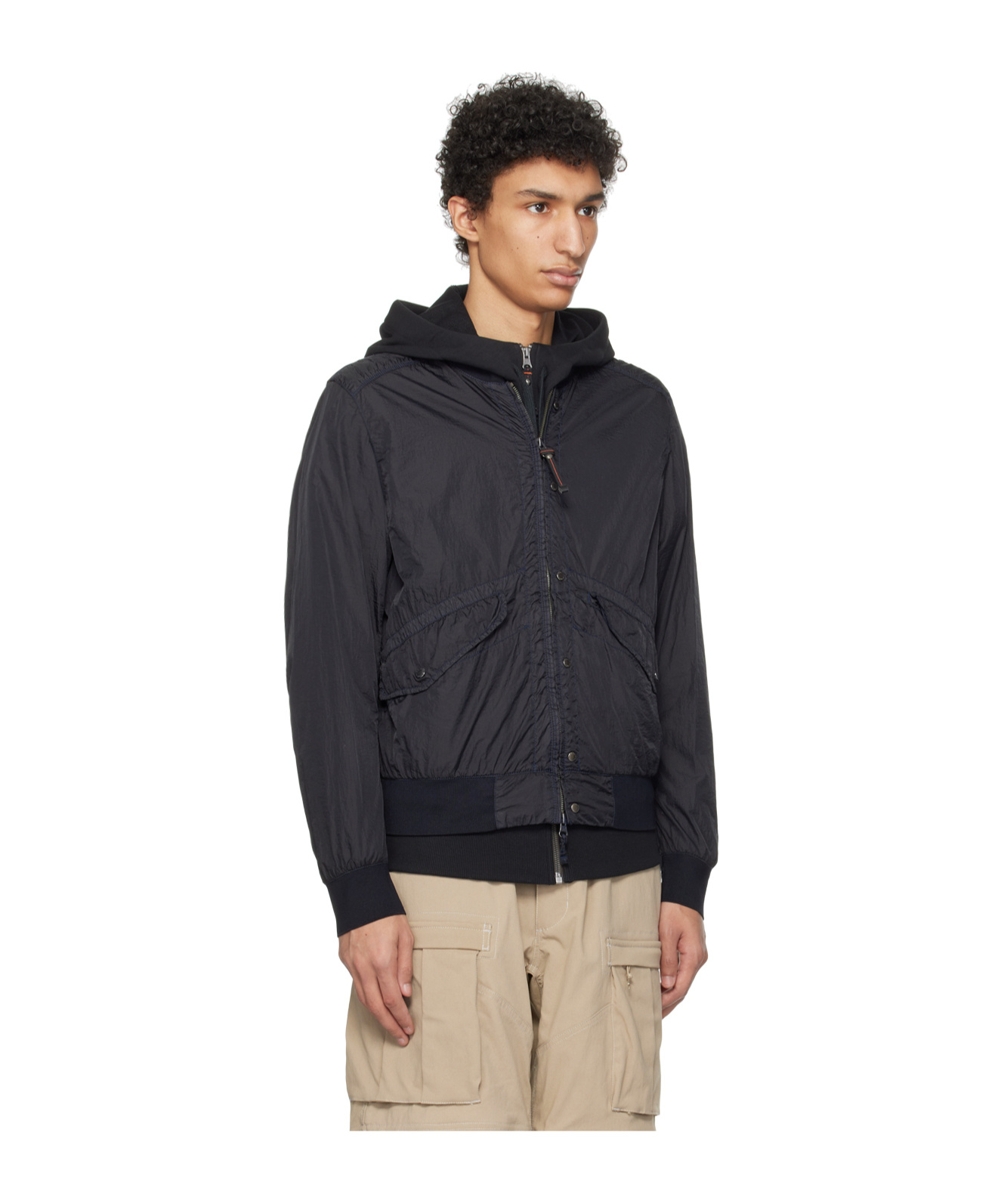 Parajumpers Zip Casual Jacket With Front In Black