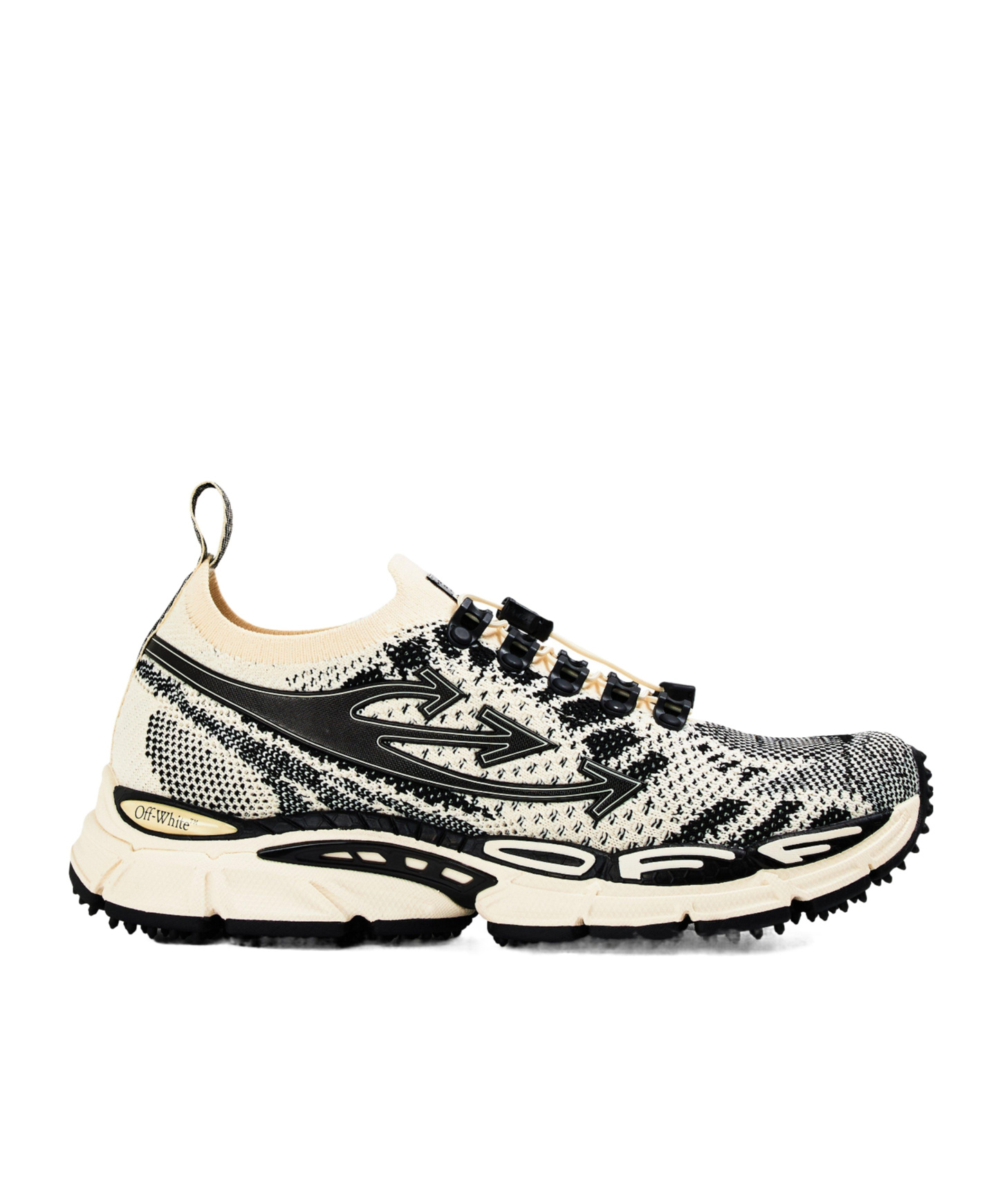 Off-white Lightweight Knit Casual Shoes In Black