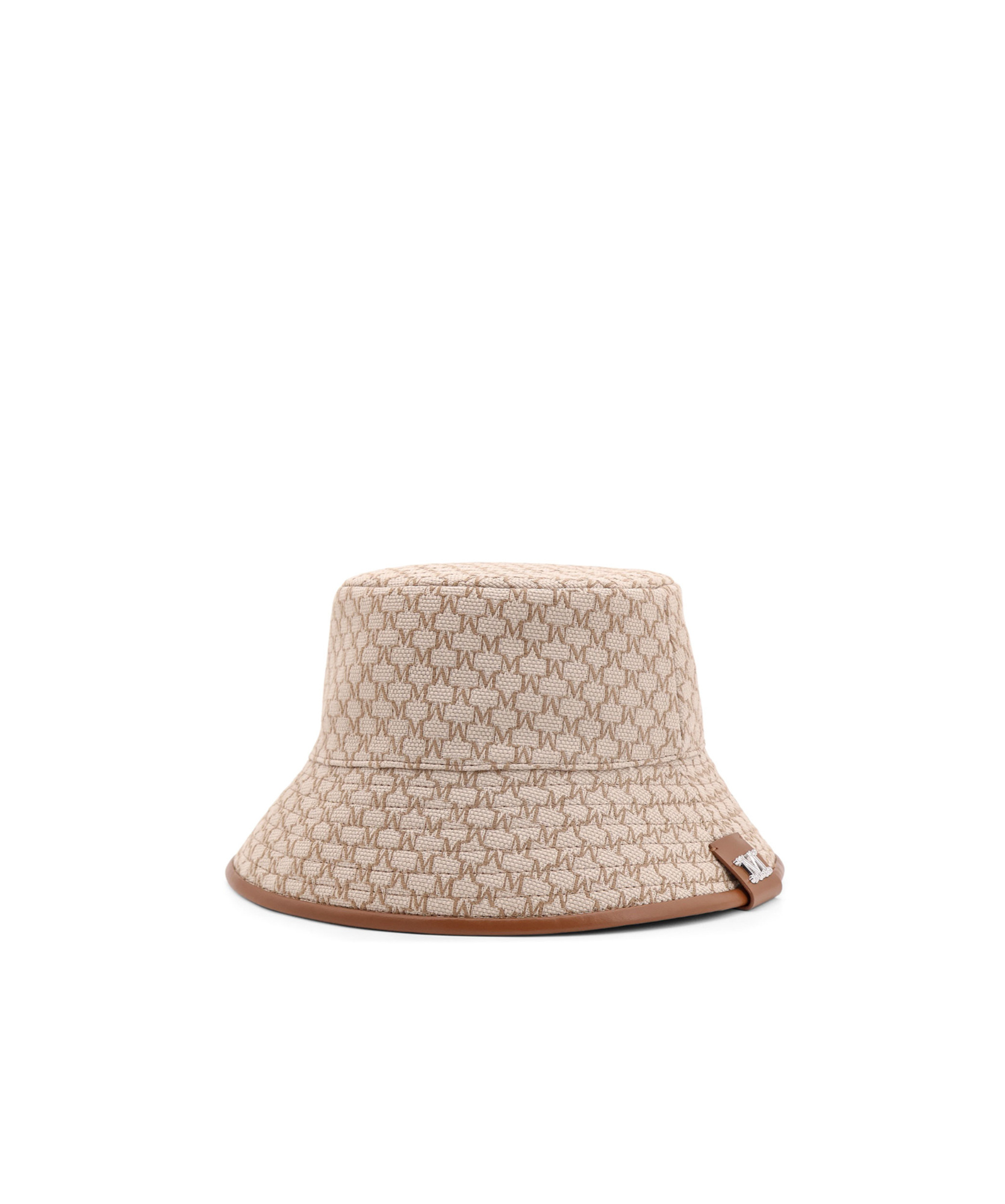 Max Mara Logo Plaque Bucket Hat In Nude