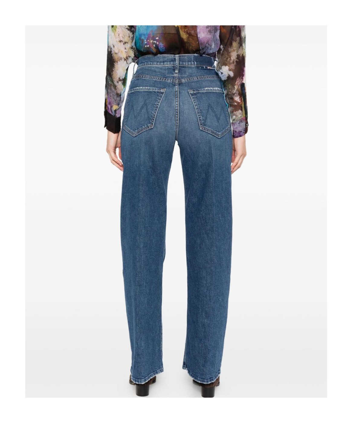 Mother Belt Loop Jeans In Blue