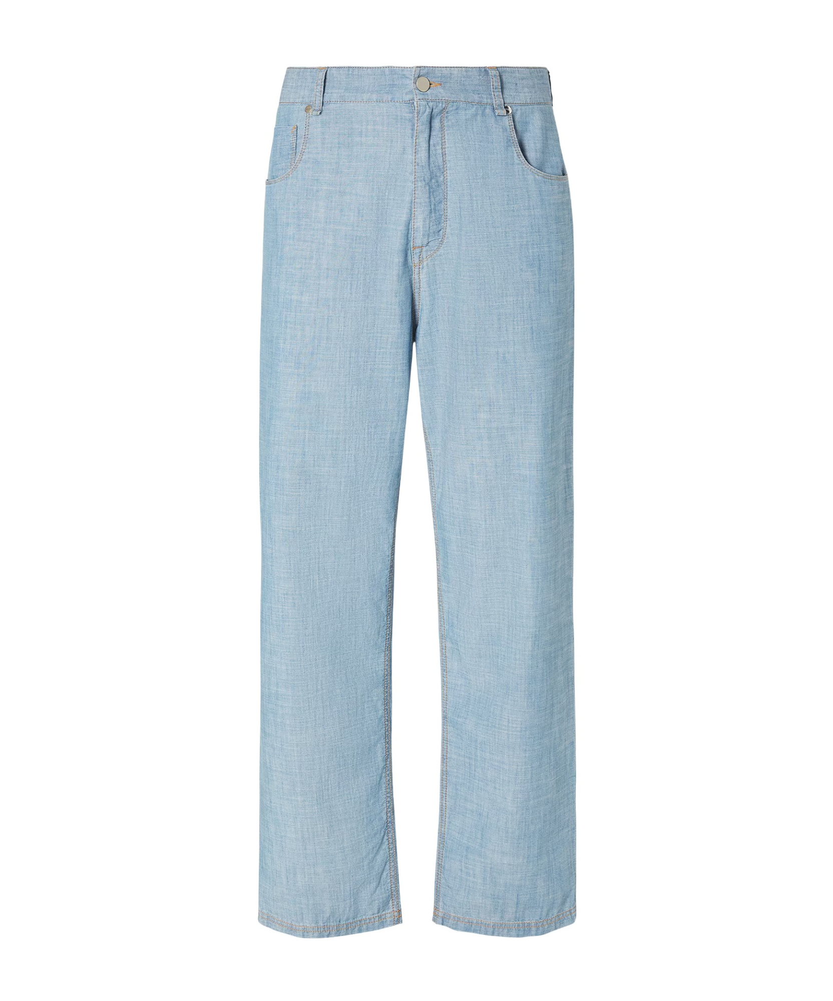 Fendi Light Blue Chambray Pants