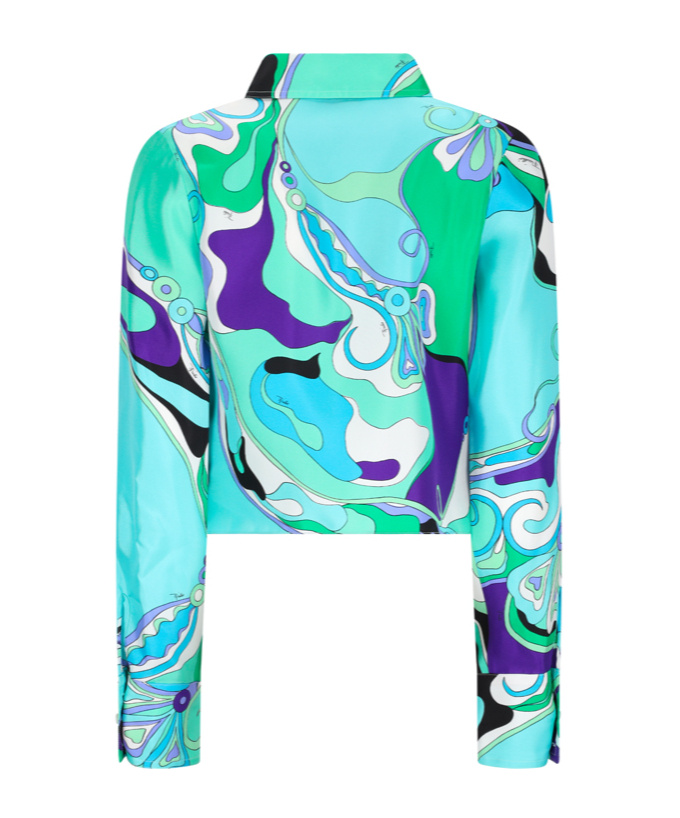 Emilio Pucci Pucci Pattern-printed Cropped Shirt In Multi