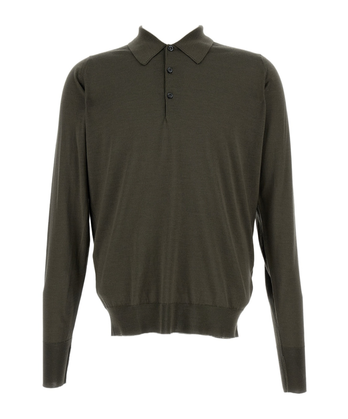 John Smedley Long Sleeves Polo In Black