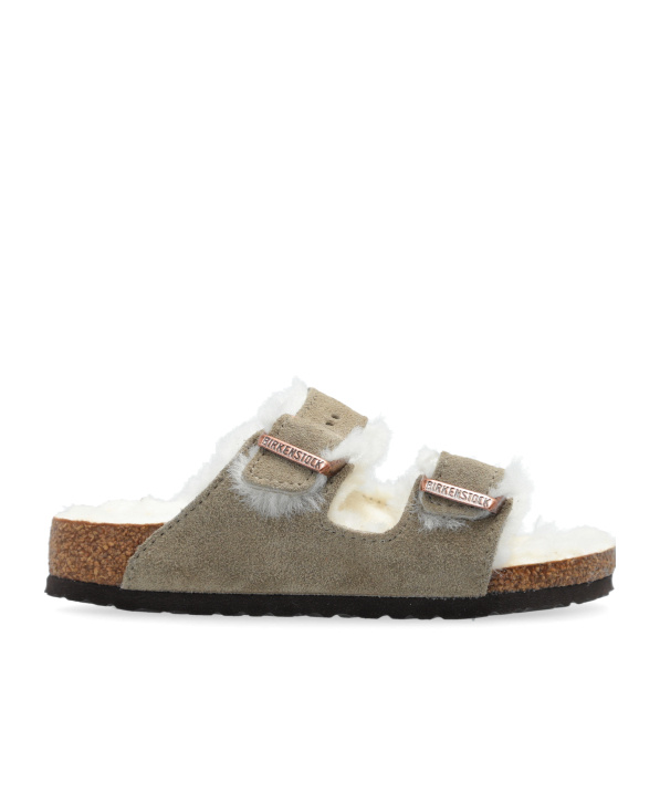 Birkenstock Arizona Shearling Sandal In Green