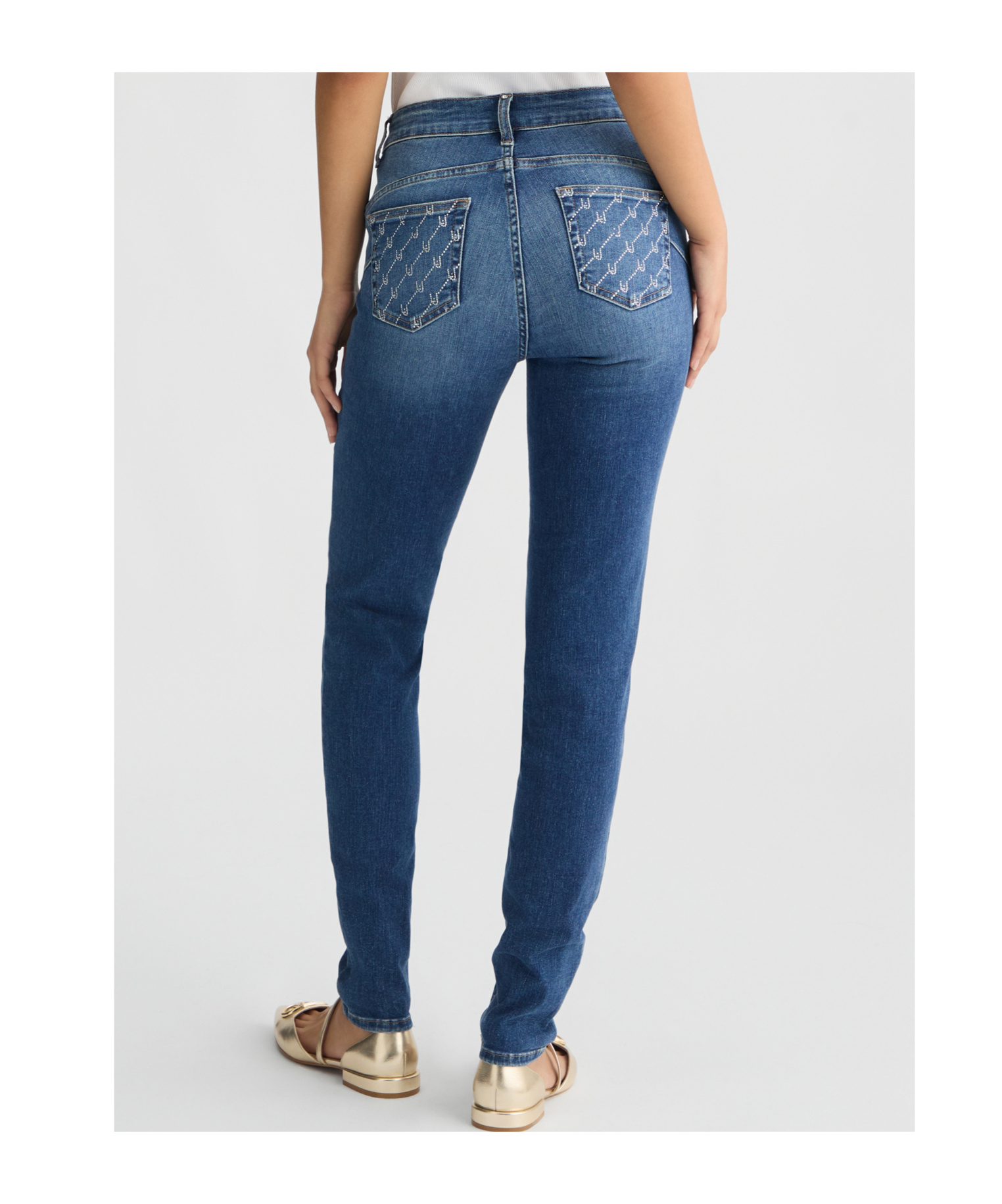 LIU •JO BELT-LOOP JEANS