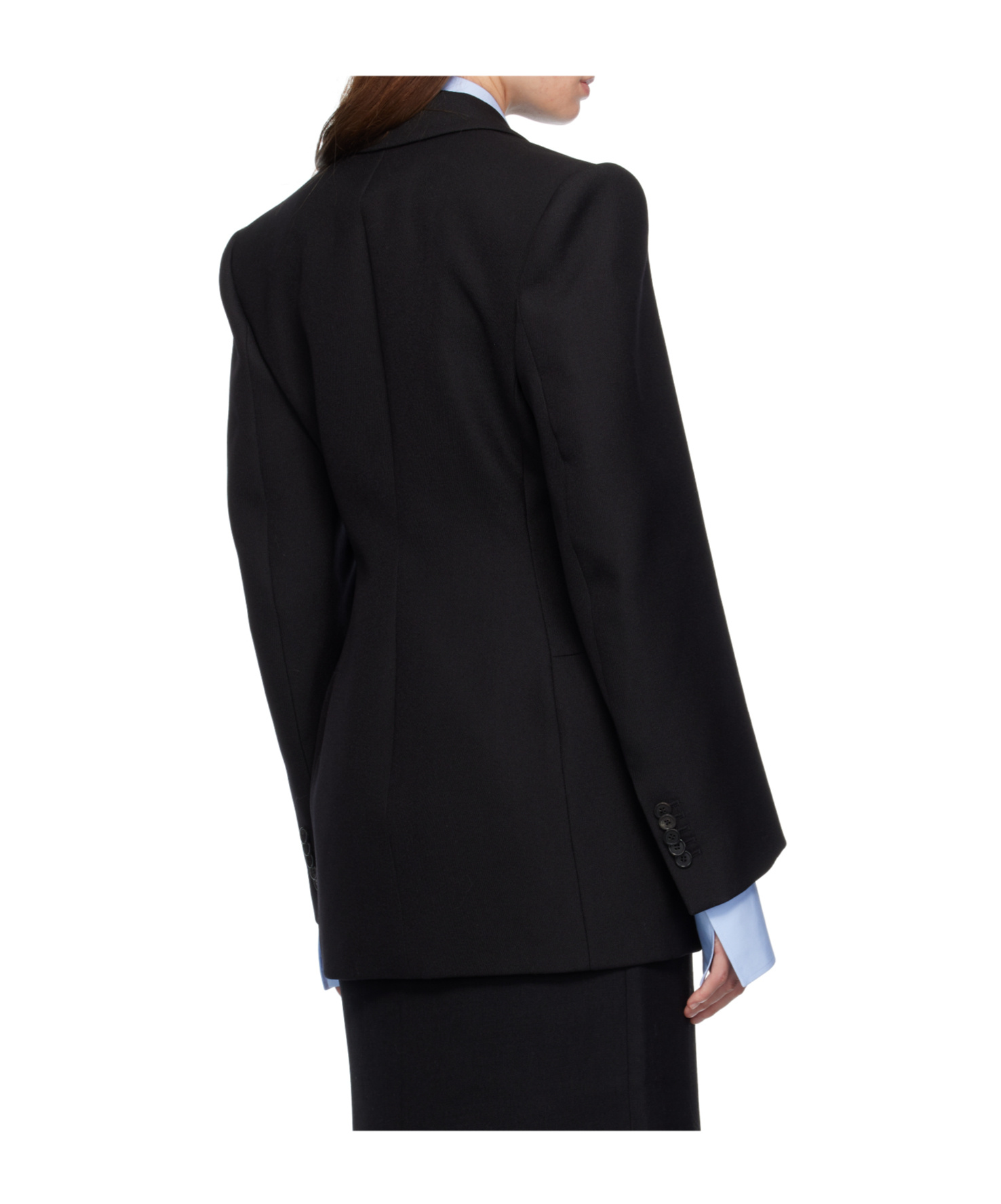 Wardrobe.nyc Contour Double-breasted Blazer In Black