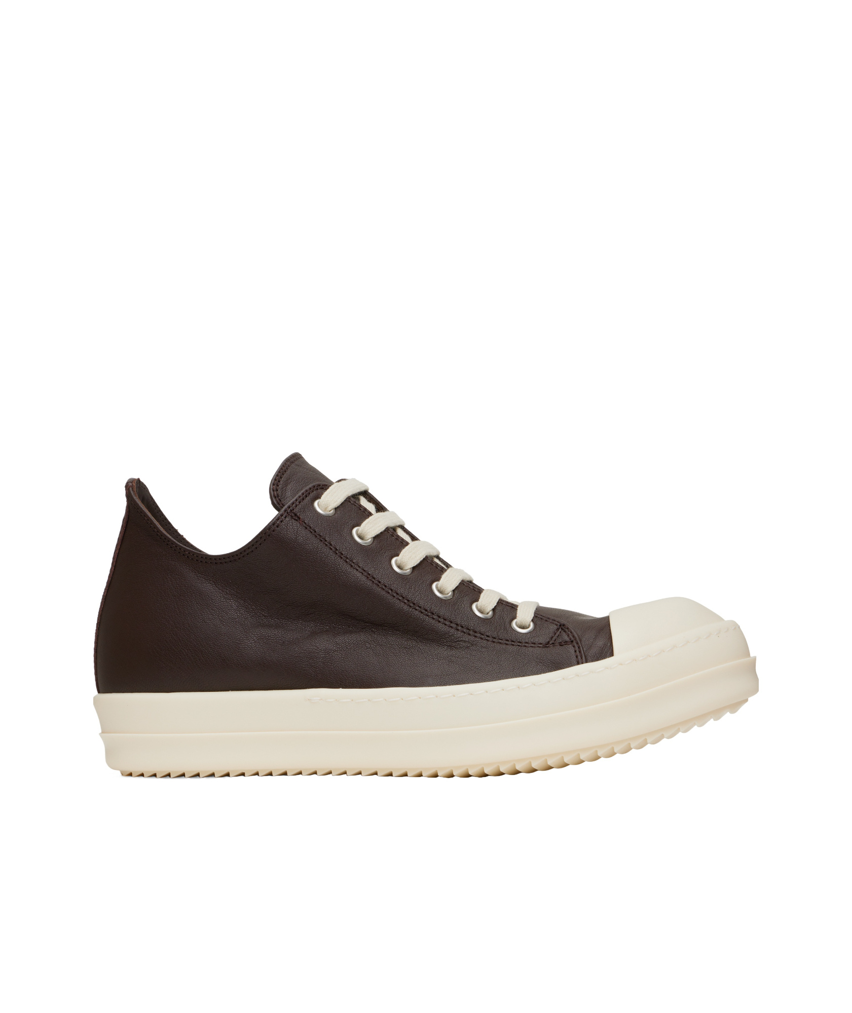 Rick Owens Brown Hollywood Low Sneaks Sneakers In Black