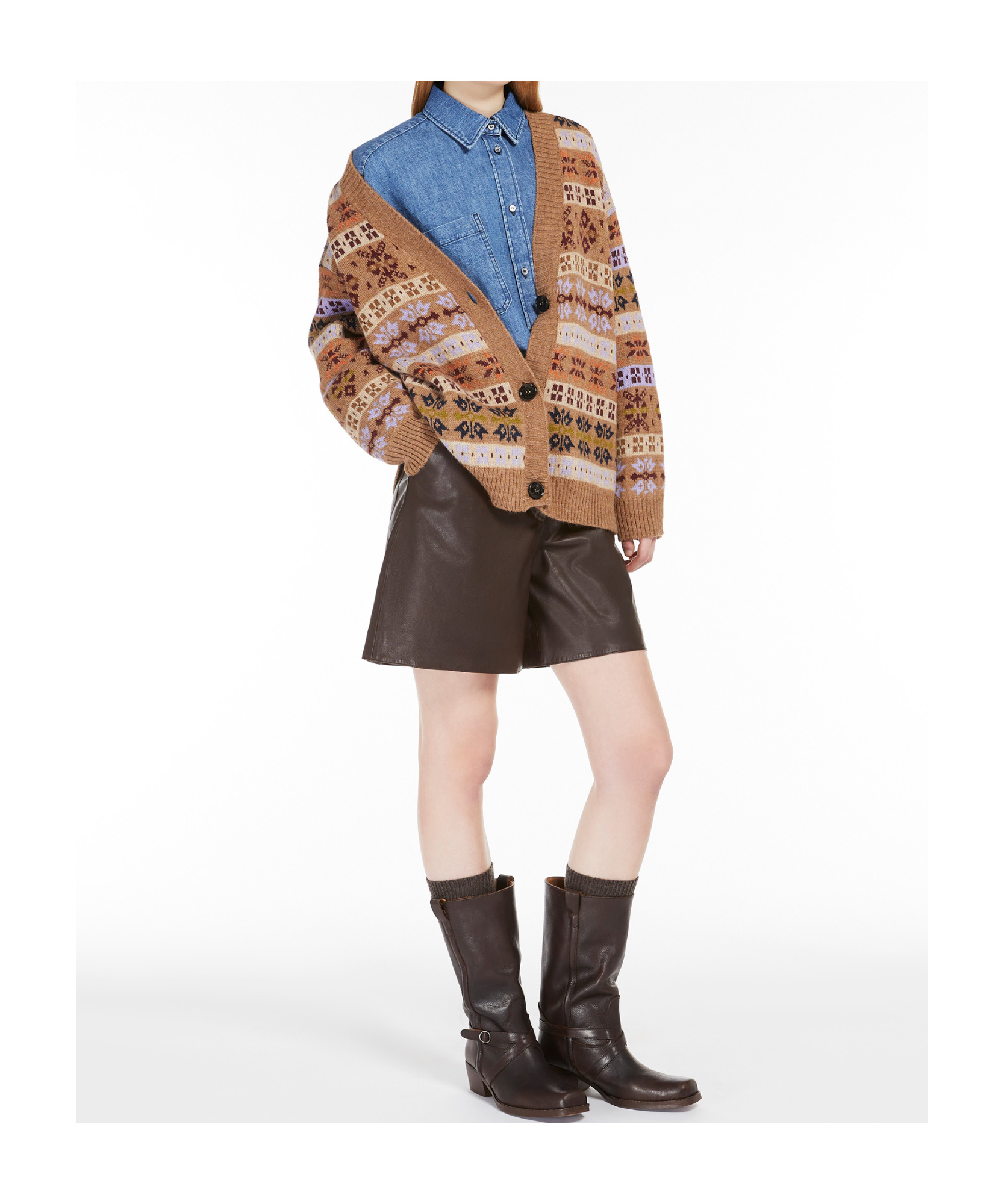 Weekend Max Mara Eccelso Alpaca Blend Cardigan In Nude
