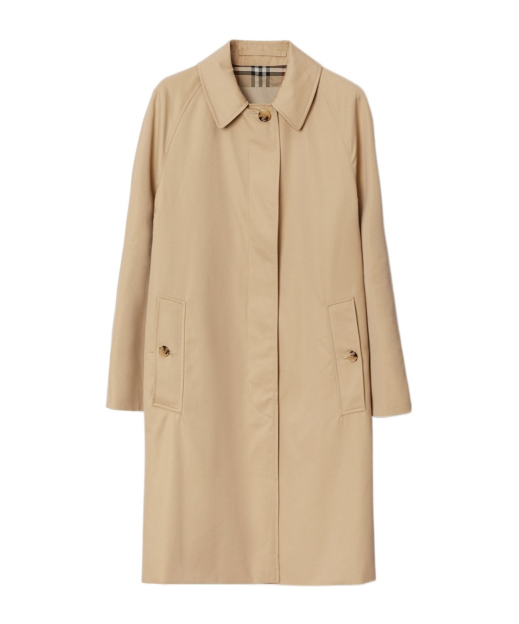 Burberry Mid-length Camden Heritage Car Coat In Nude
