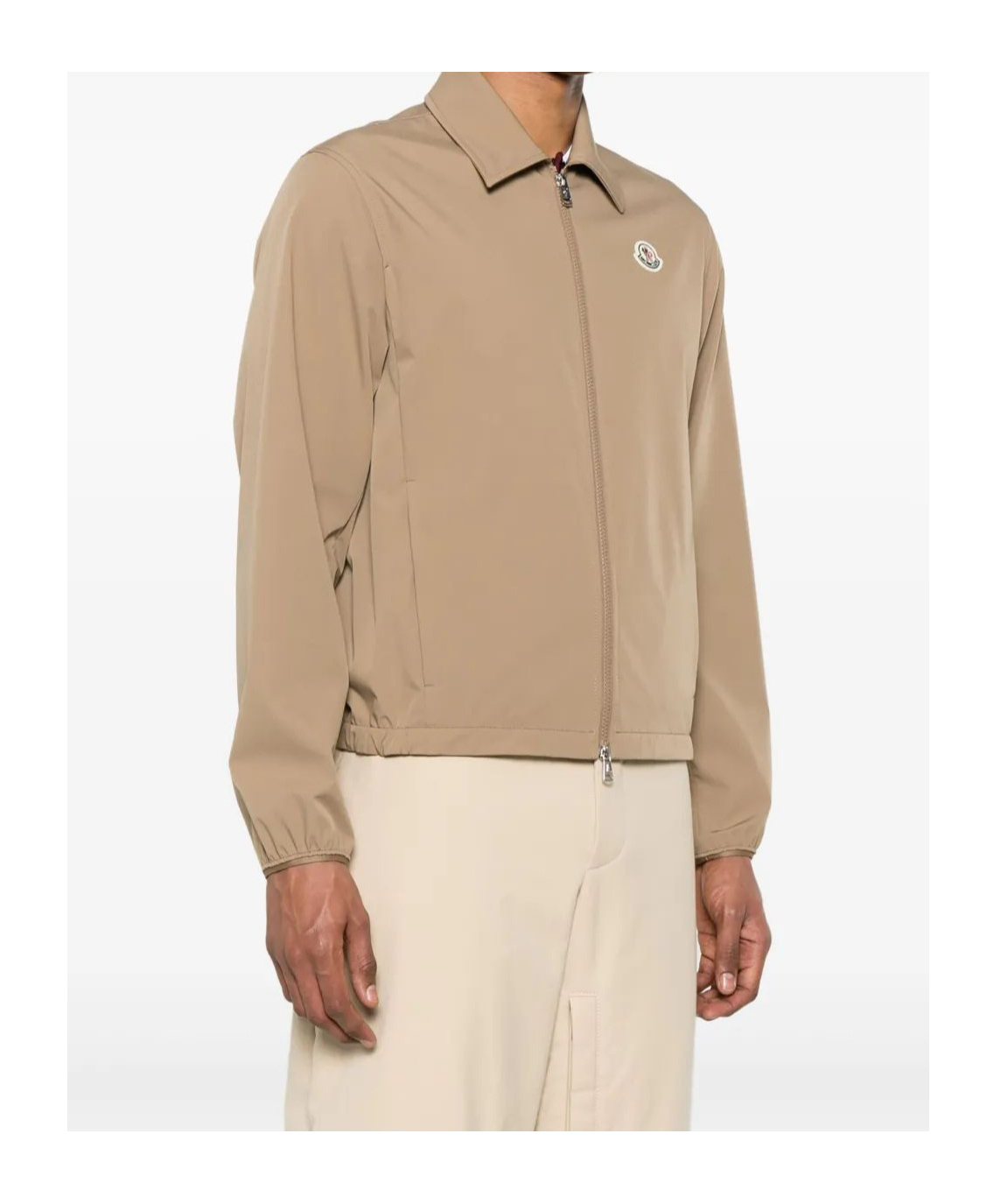 Moncler Evandro Jacket Cuffs Elasticated In Nude