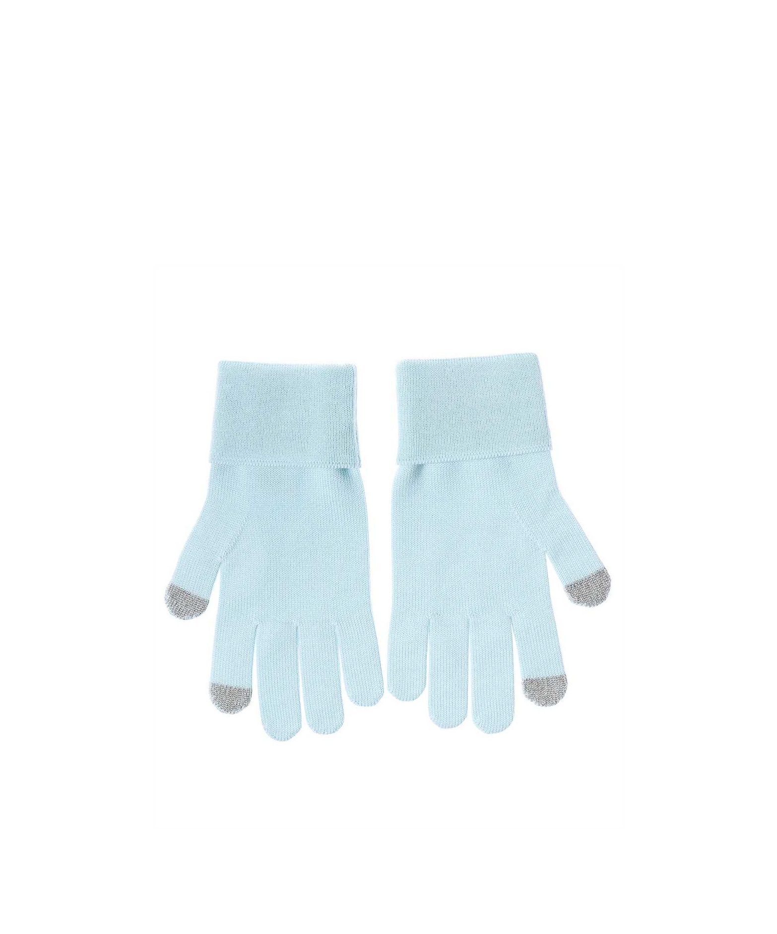 Givenchy Logo Gloves In Blue