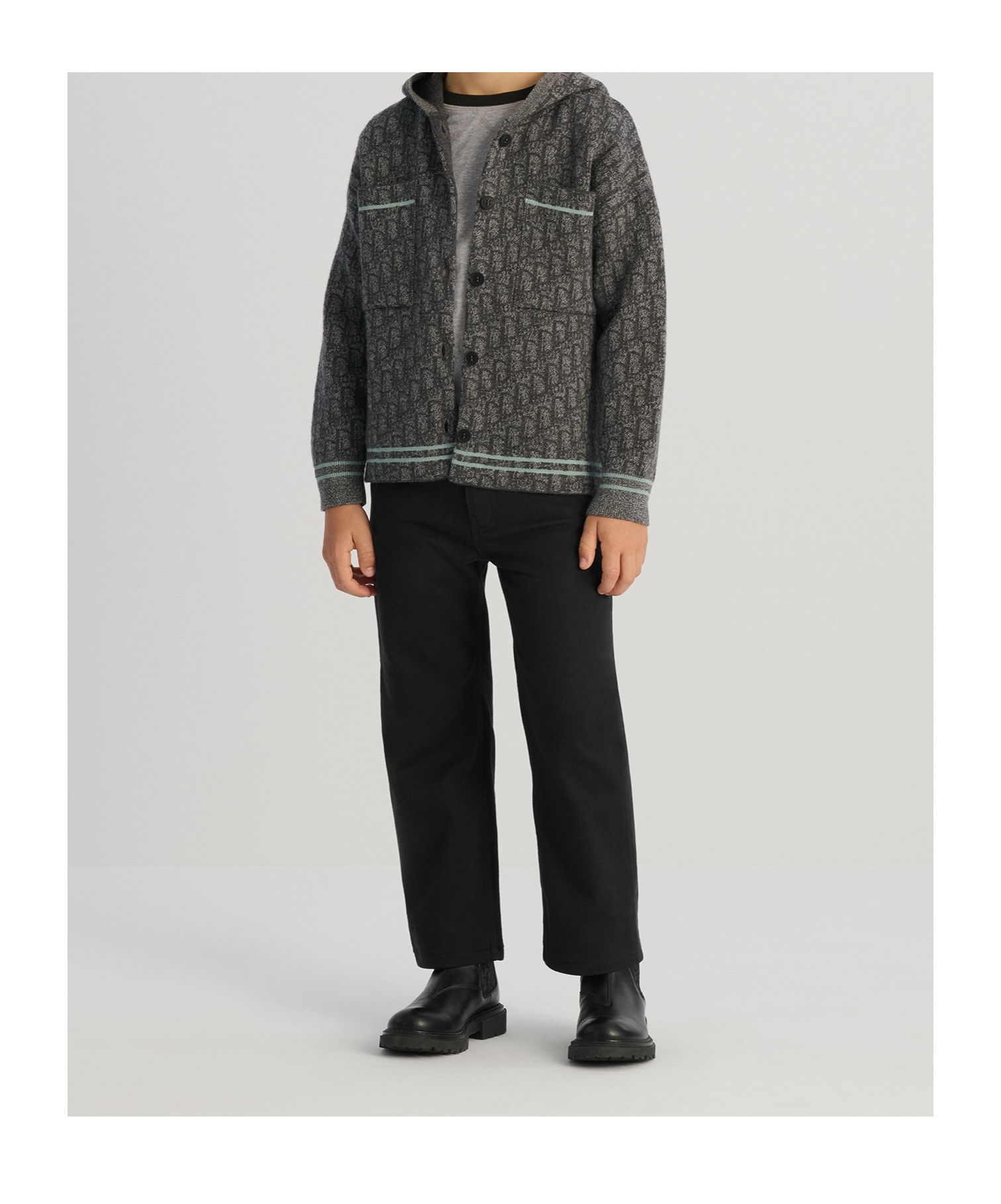 Dior Long-sleeved Cardigan In Gray