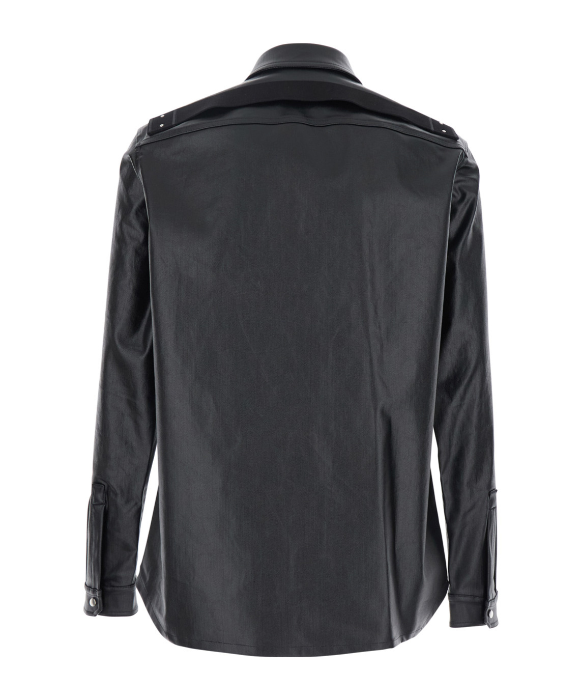 Rick Owens Black Jacket With Patch Pockets On The Chest In Cotton Blend Man In Black