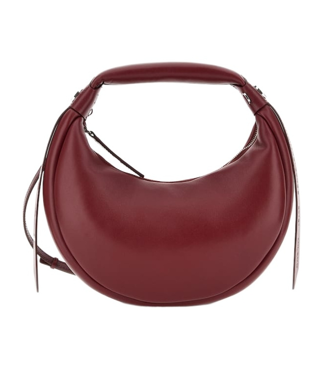 Hogan Bam Bam Hobo Bag Medium Burgundy In Red