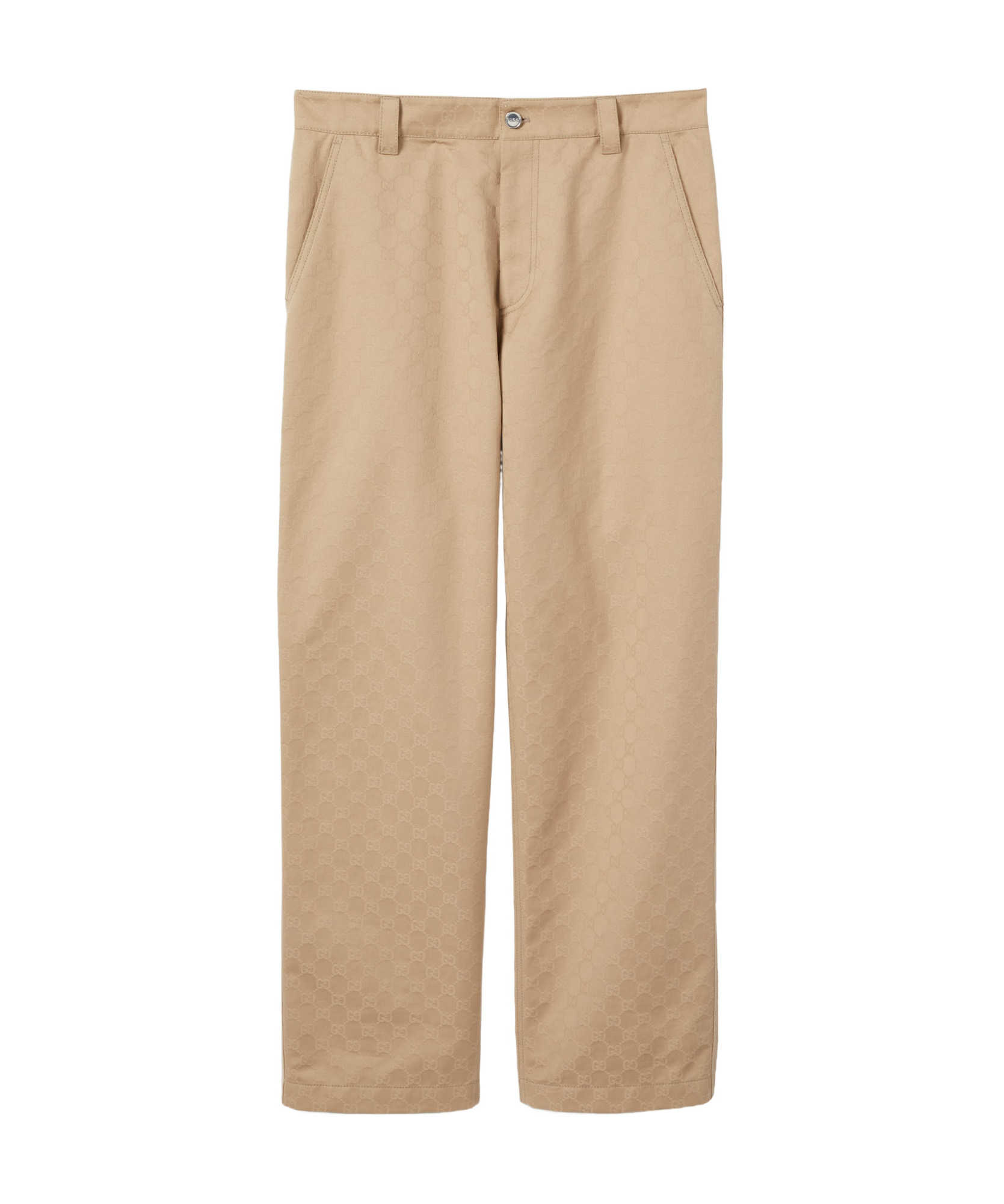 Gucci Embroidered-logo Straight Trousers