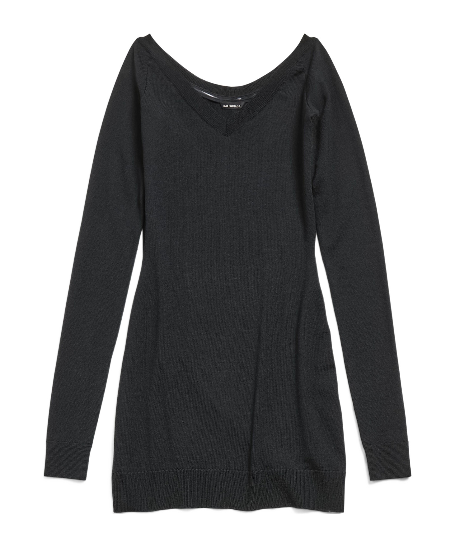 Balenciaga Strapless Mini Dress In Black