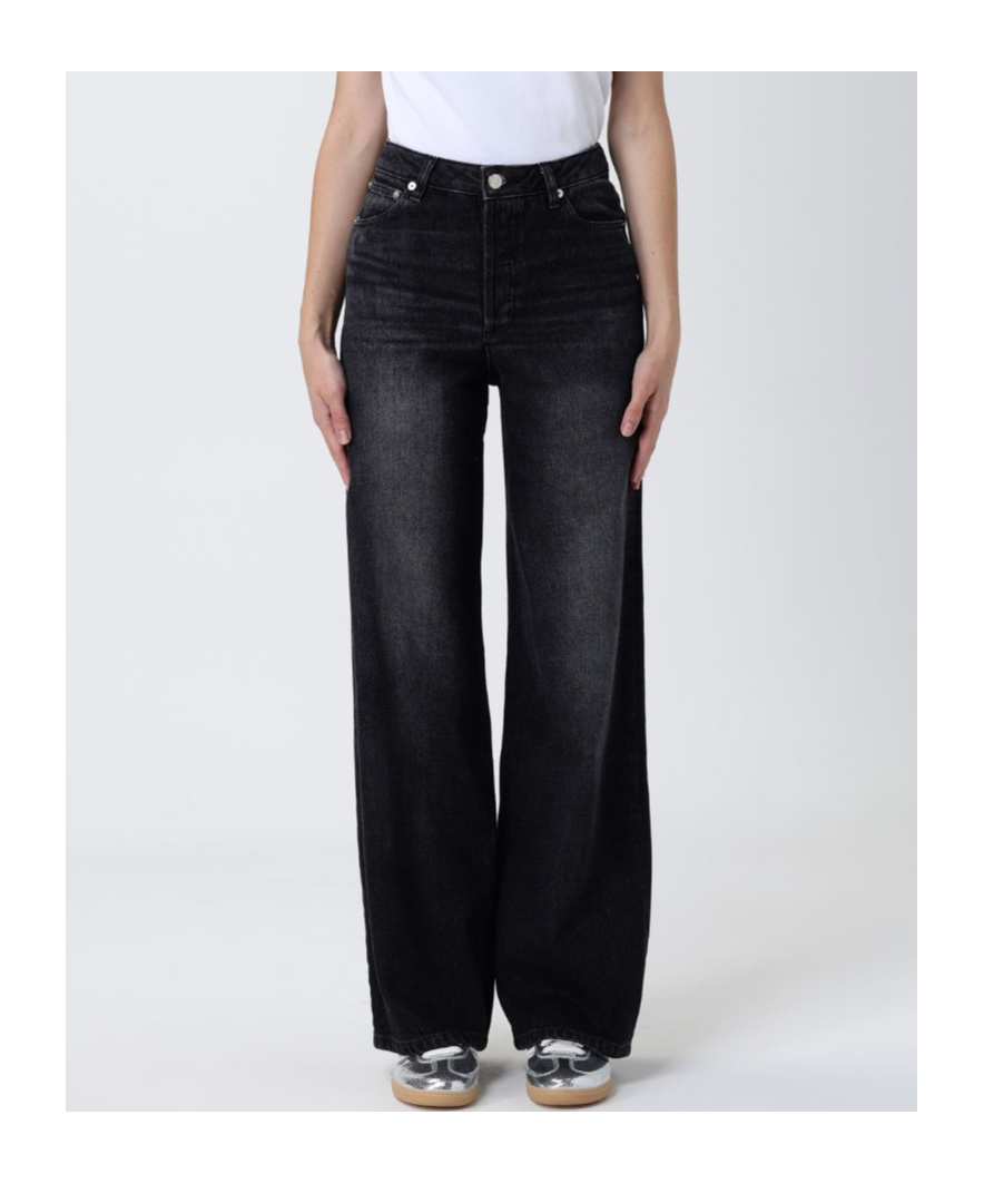 Apc Wide-leg Jeans In Black