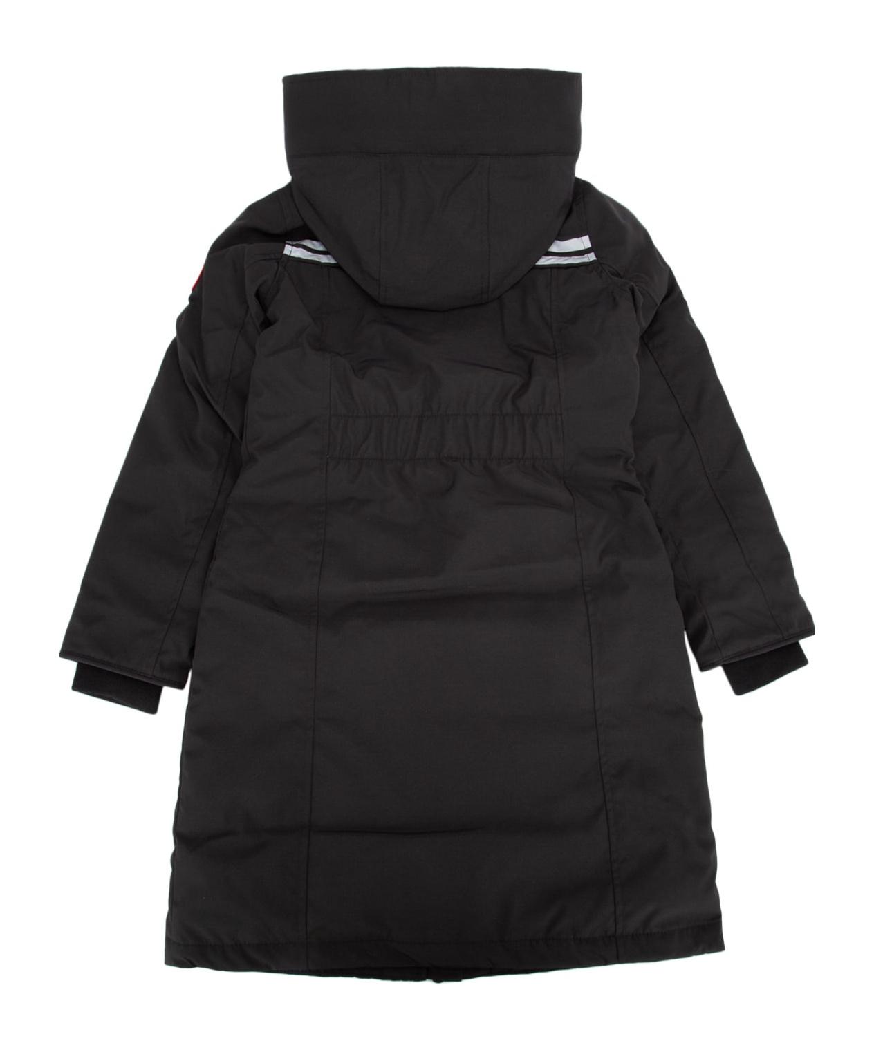 Canada Goose Logo-patch Padded Midi Coat In Black