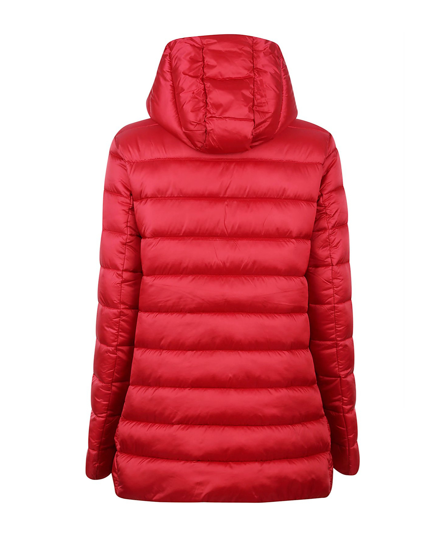 Save The Duck Hooded Quilted Coat In Red