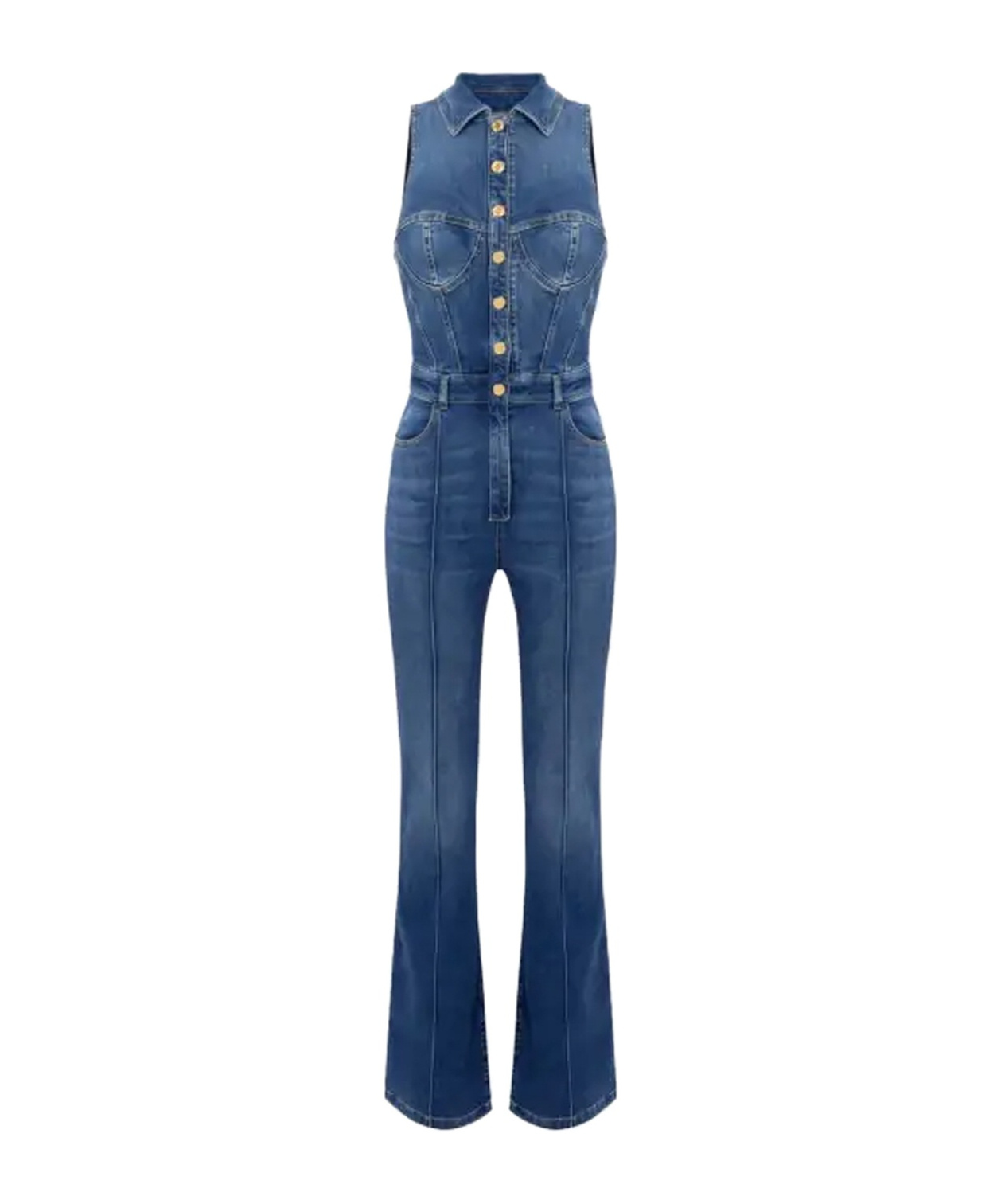 Elisabetta Franchi Sleeveless Jumpsuit In Blue