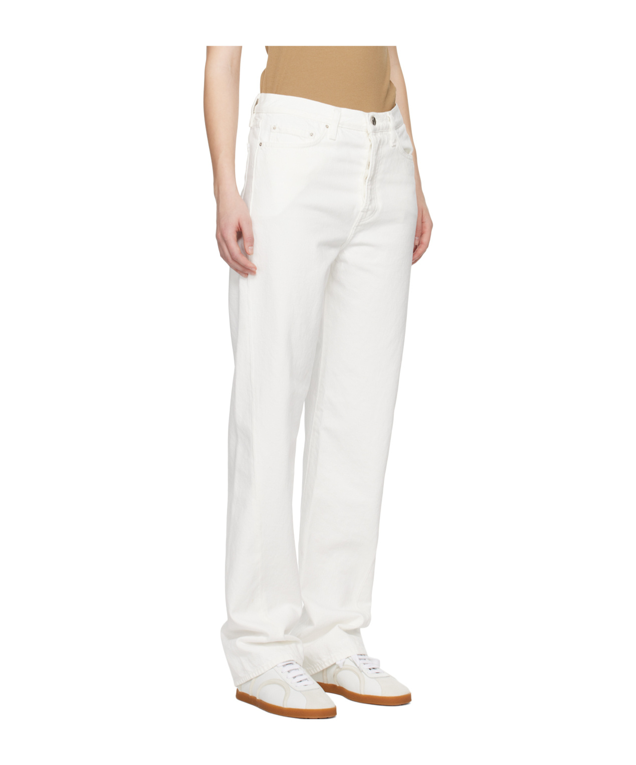 Totême Straight-leg Organic Cotton Jeans In White