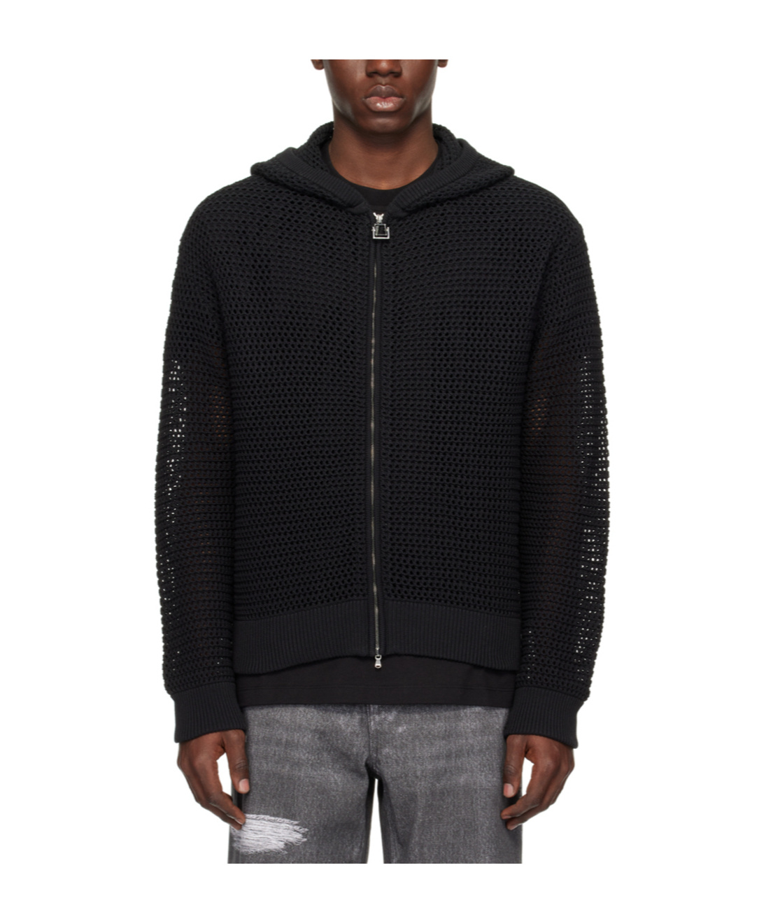 Shop Wooyoungmi Long-sleeved Zipper Sweater In Black