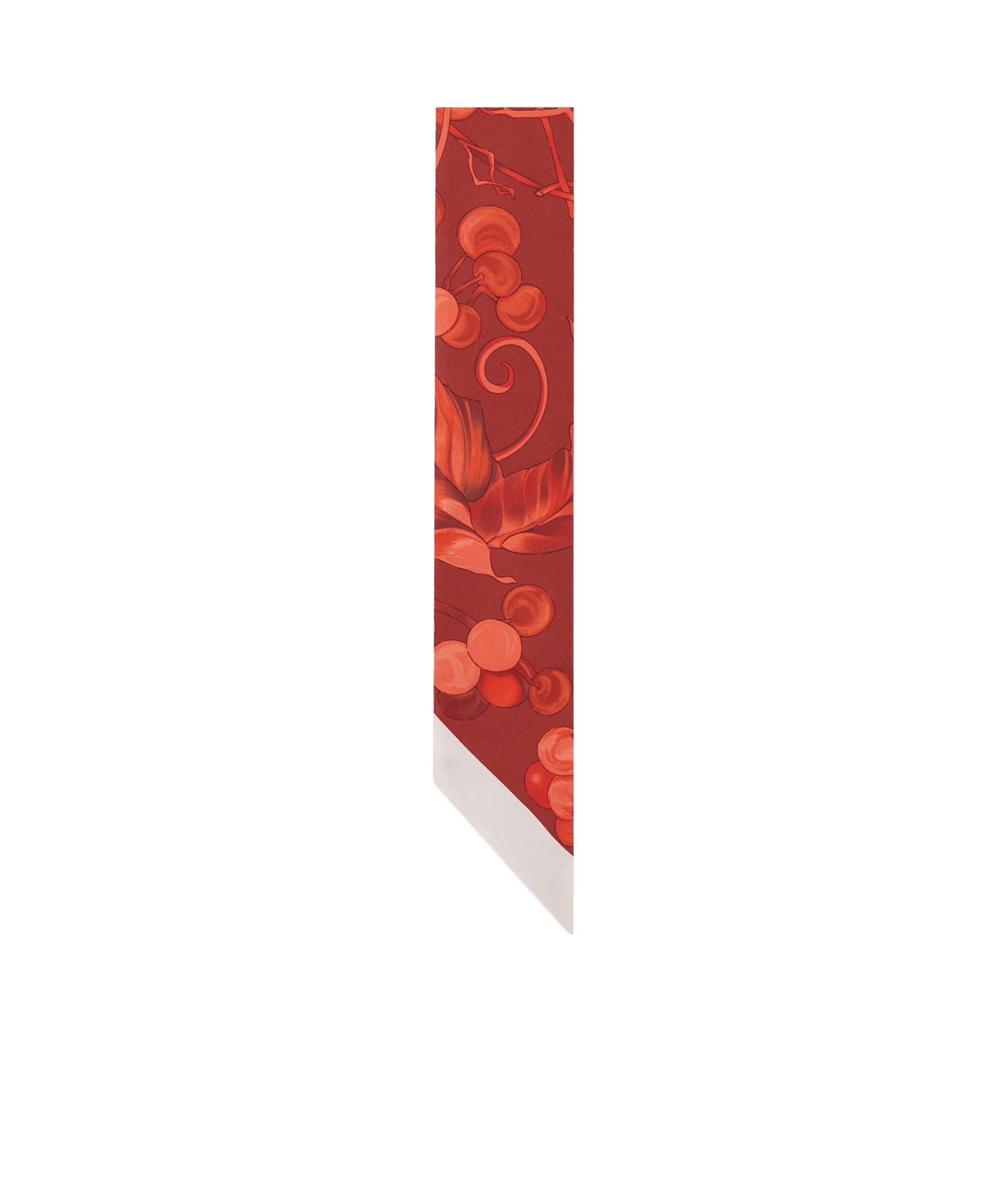 Ferragamo Printed Mini Silk Scarf In Red