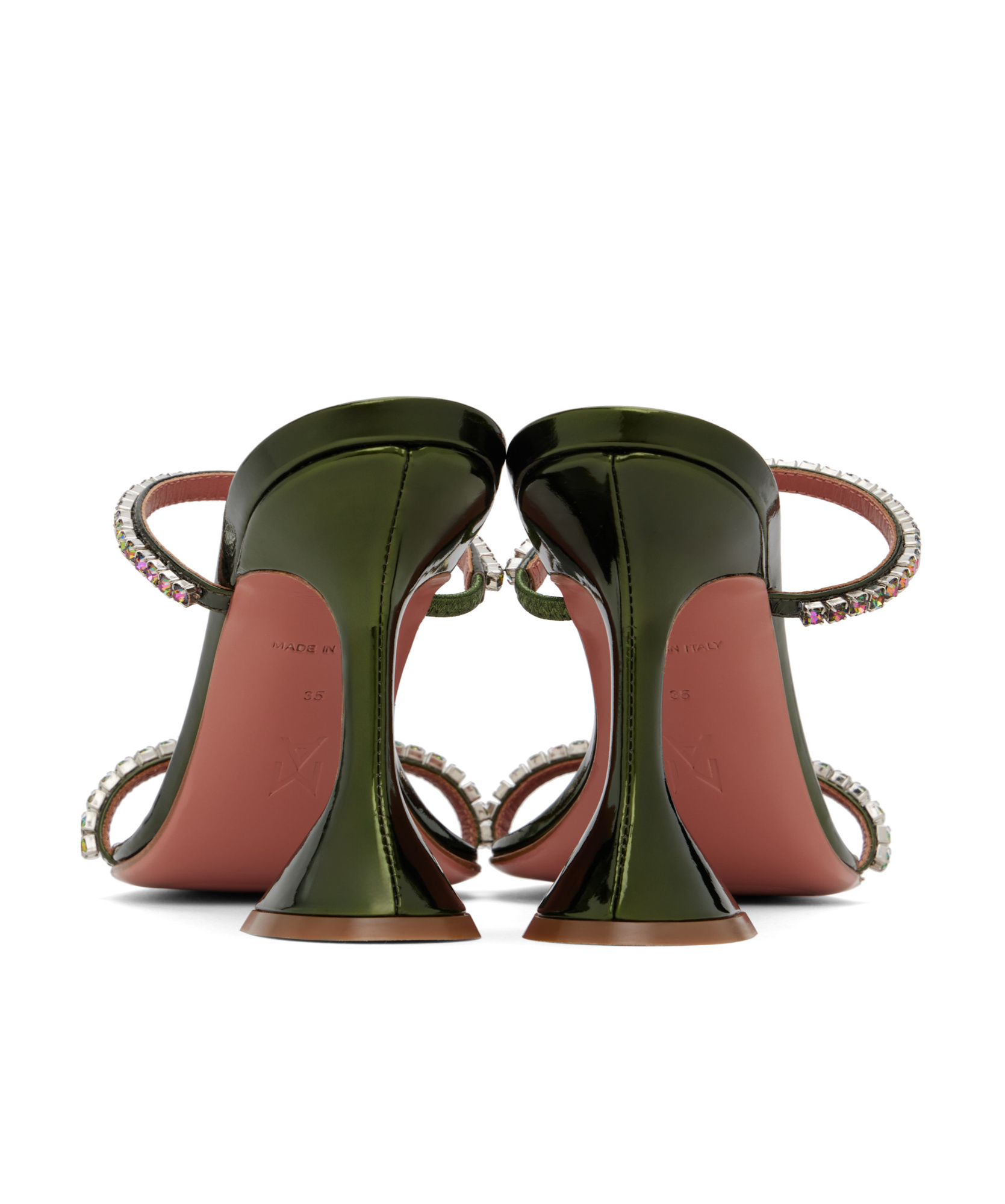 AMINA MUADDI SQUARE-HEADED HIGH-HEELED SANDALS 