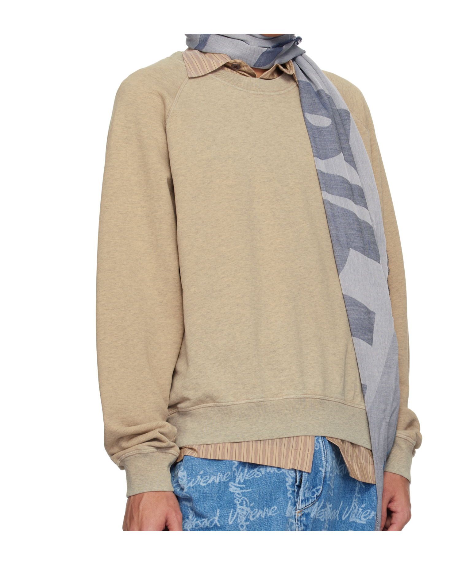Vivienne Westwood Rectangular Scarf In Gray