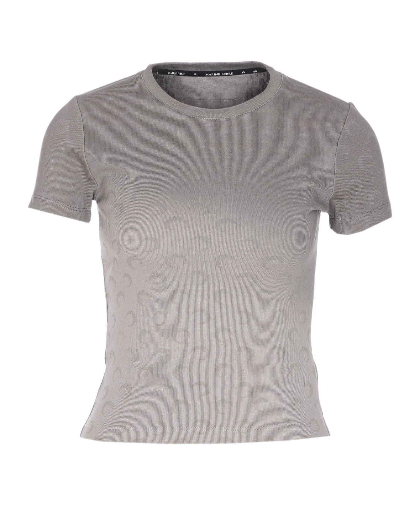 Marine Serre Women Faded Moon T-shirt In Gray