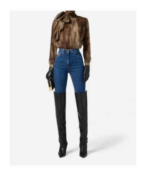 Elisabetta Franchi Long-sleeved T-shirt In Brown