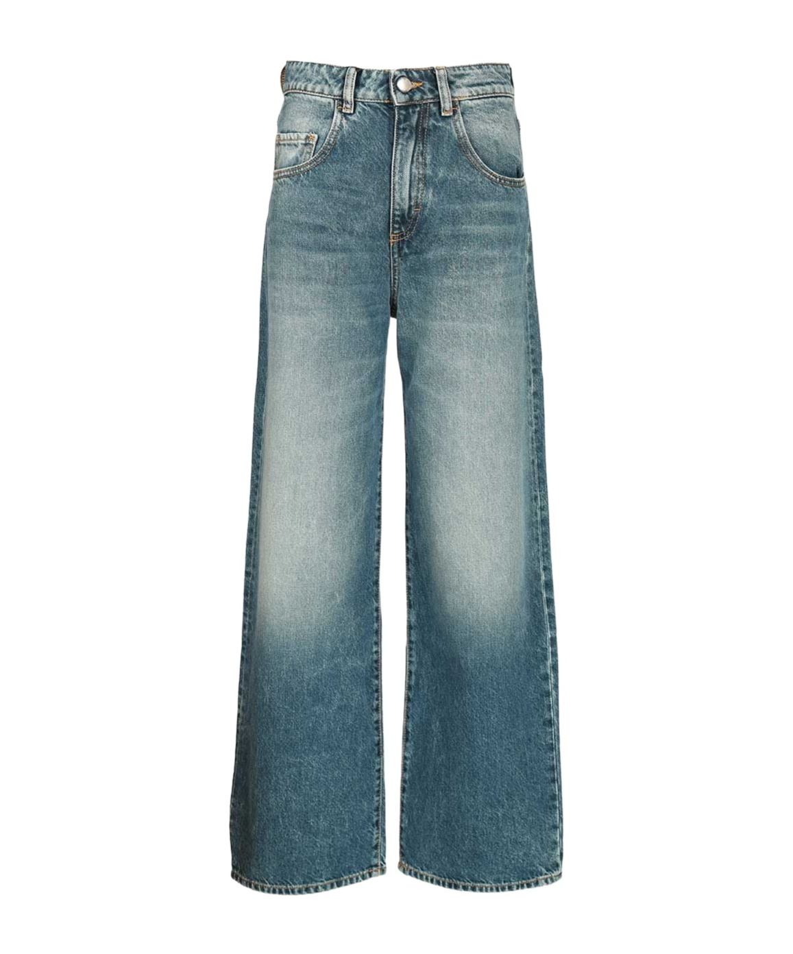 Icon Denim Denim Trousers With Belt Loops In Blue