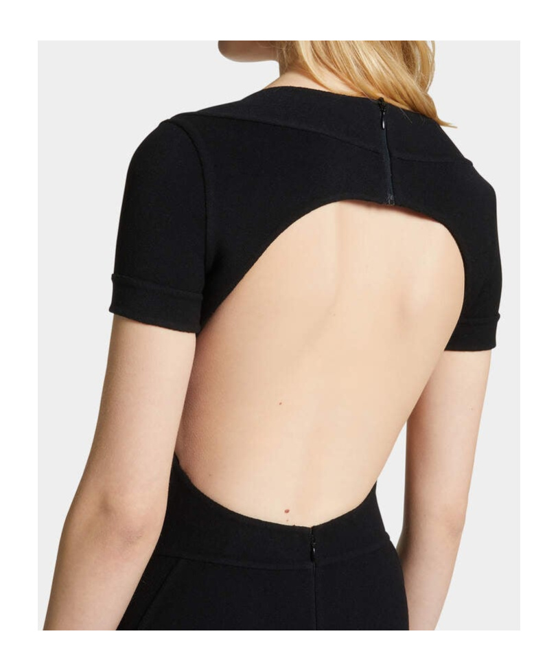 Dsquared2 Fitted Long Dress Round Neckline In Black