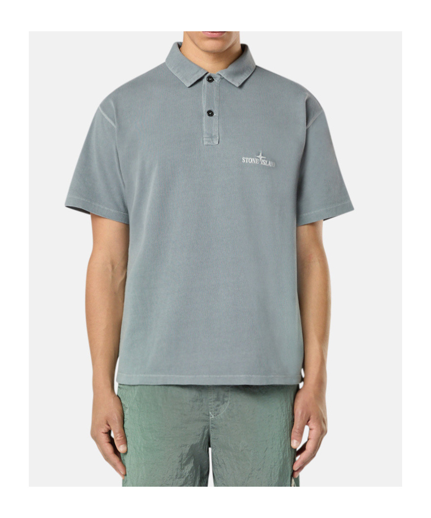 Stone Island Logo-embroidered Polo Shirt
