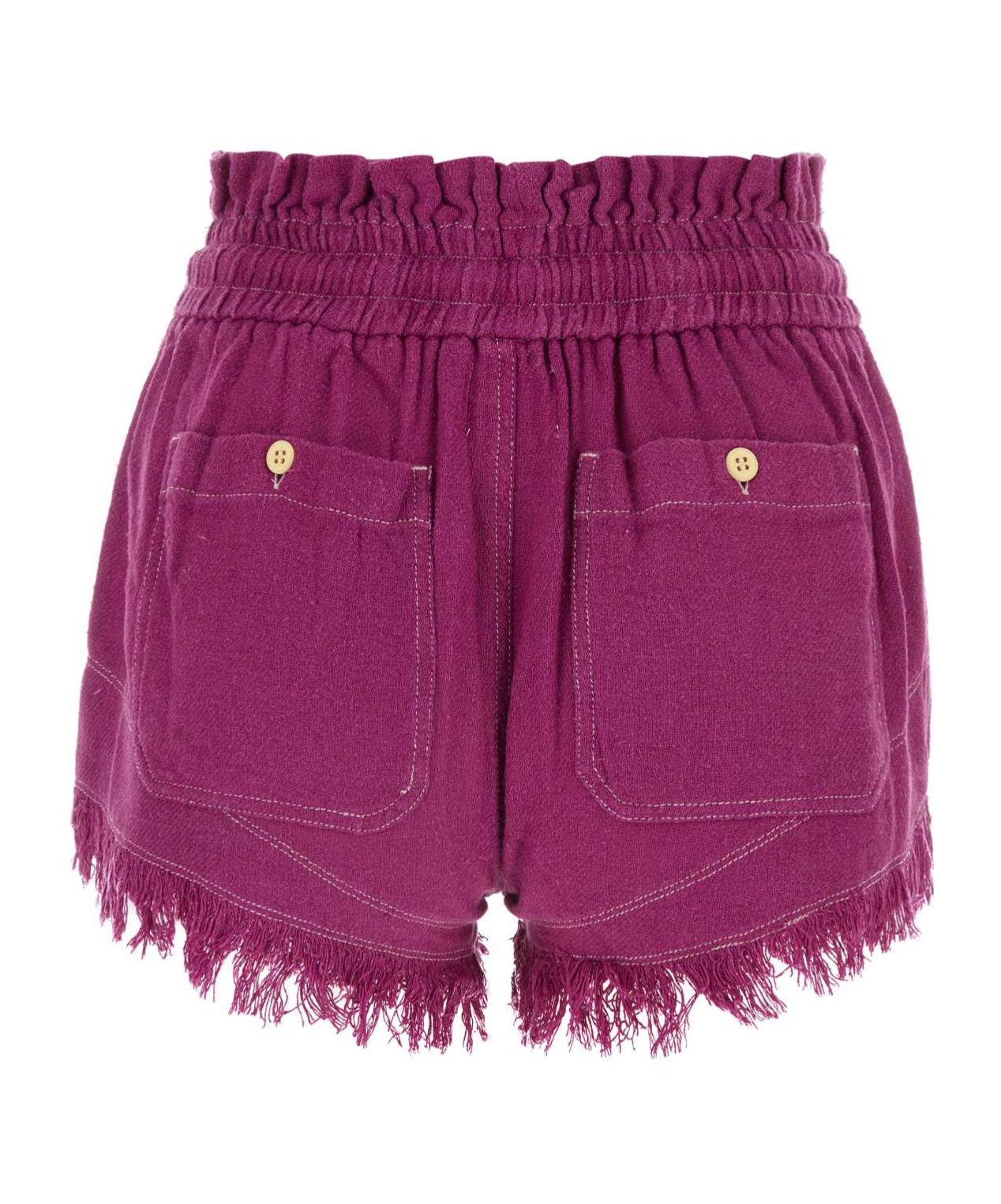 Isabel Marant Étoile Isabel Marant Etoile Tyrian Purple Silk Talapiz Shorts In Red