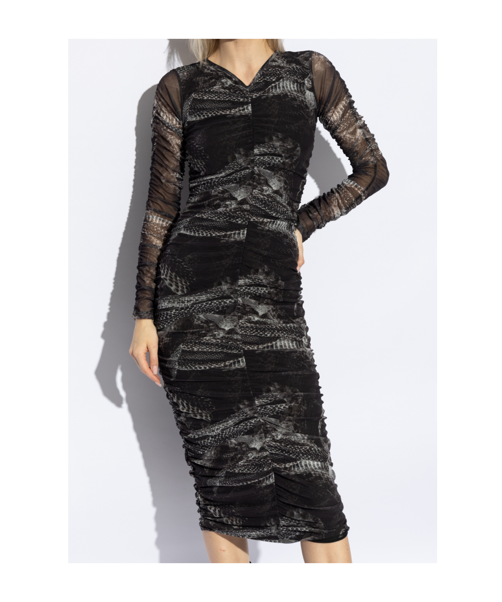 Shop Allsaints Keiko Midi Dress In Black