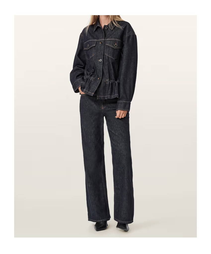 Allsaints Ember Flared Bootcut Jeans In Black