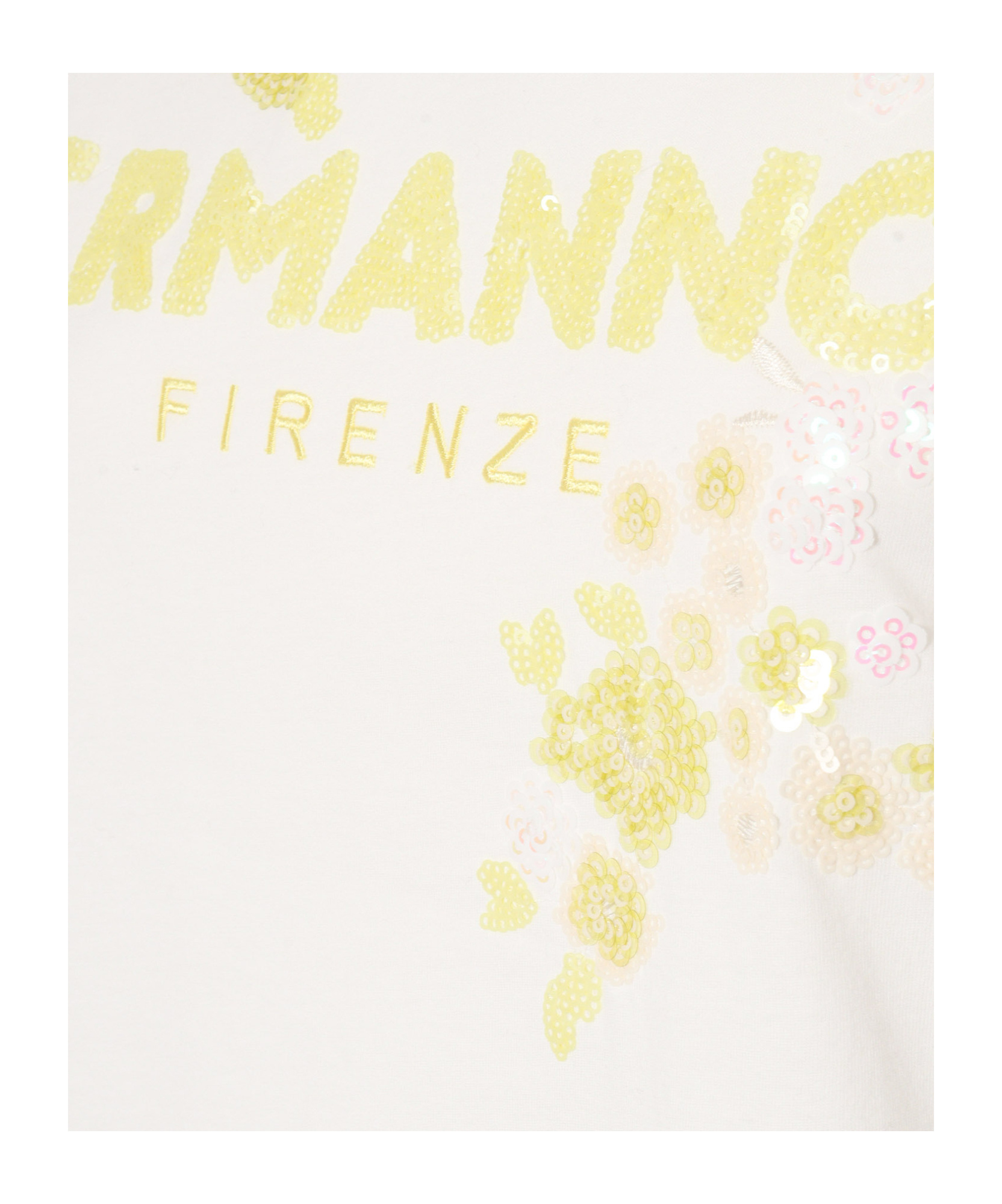 Ermanno Scervino Sequin-logo T-shirt In White