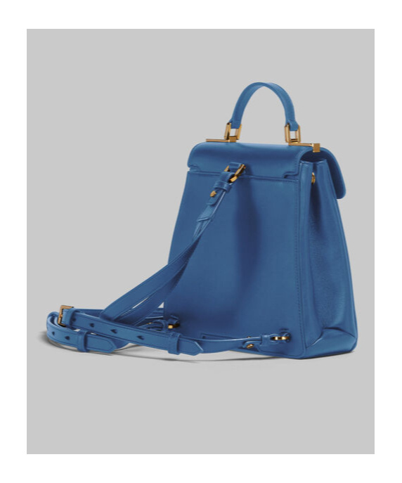 Shop Marni Blue Leather Trunkaroo Backpack