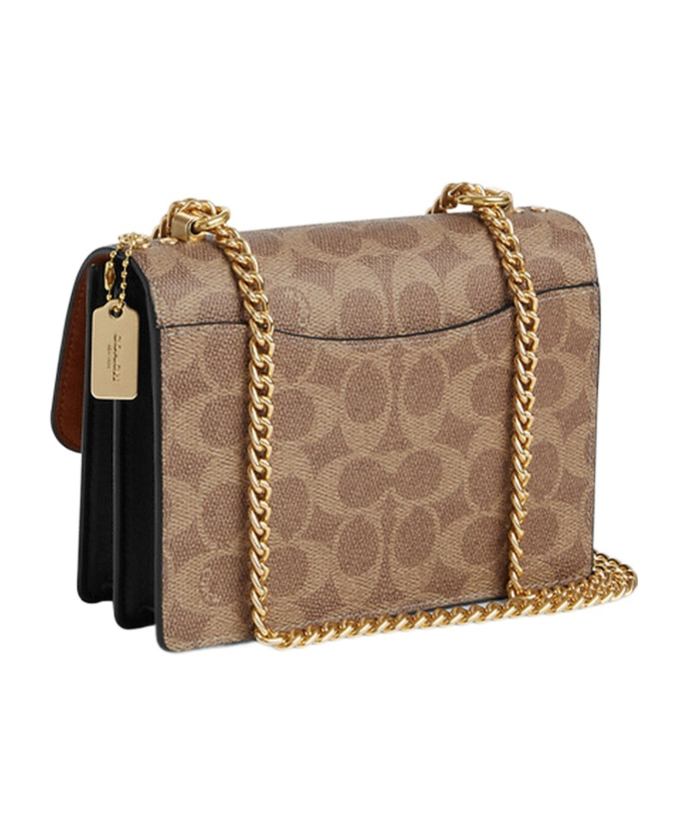 Coach Mini Kare's Signature Canvas Crossbody Bag In Brown