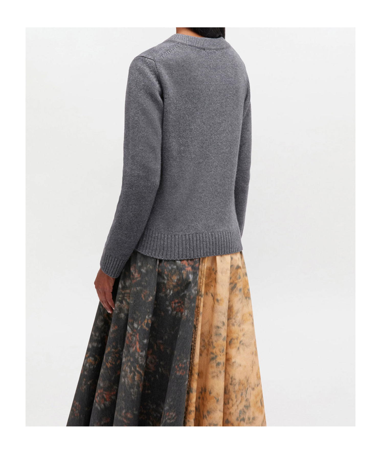 Ganni Grey Wool Mix Cardigan In Gray