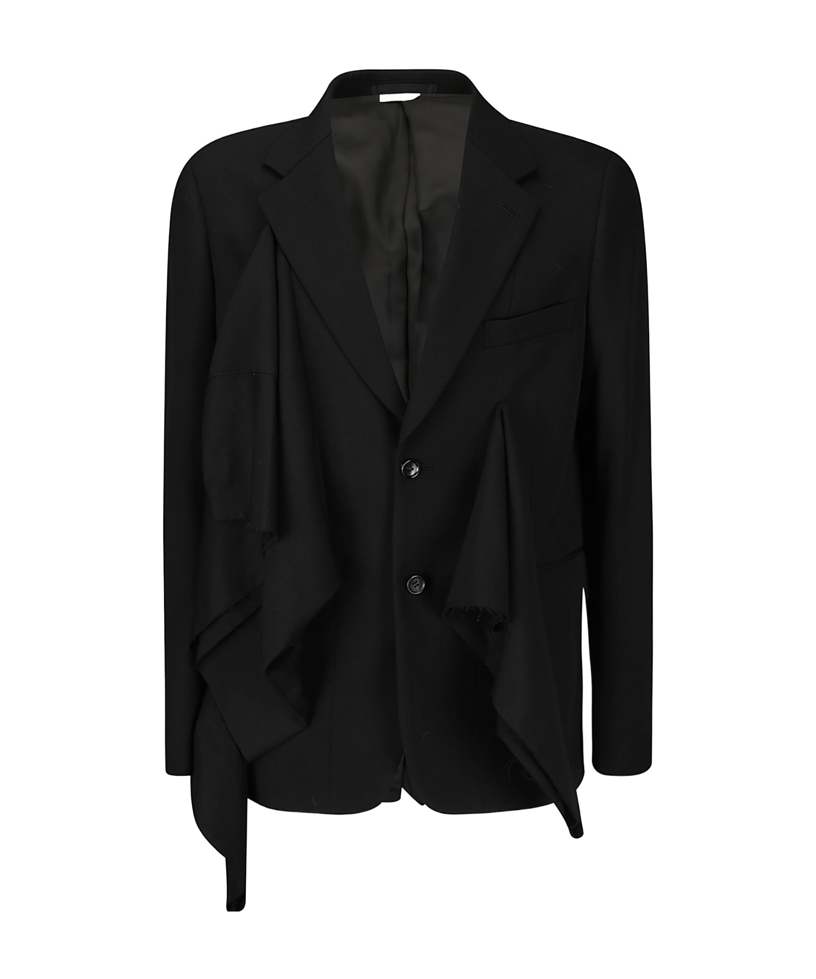 Comme Des Garçons Buttoned Jacket In Black