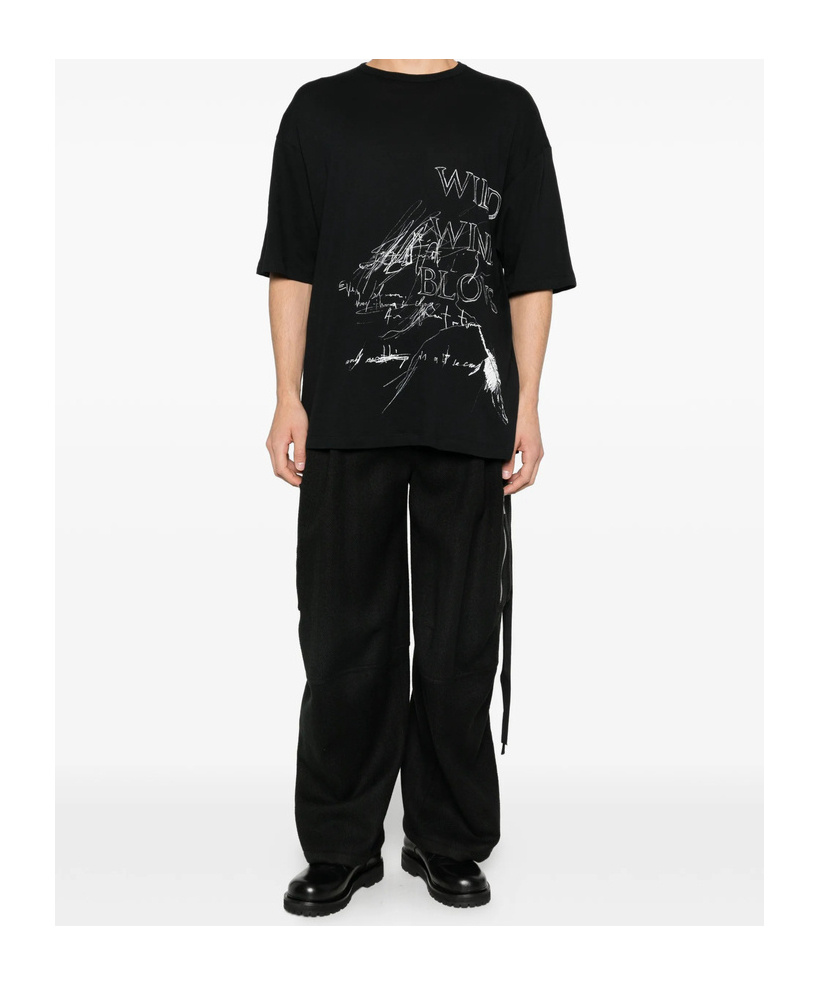 Ann Demeulemeester Printed T-shirt In Black